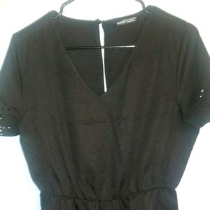 Black short romper outfit Shein size L